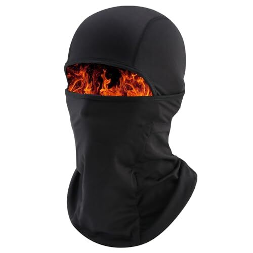 Cold Weather Face Cover for Men Windproof Thermal One Size-XX-Large Black
