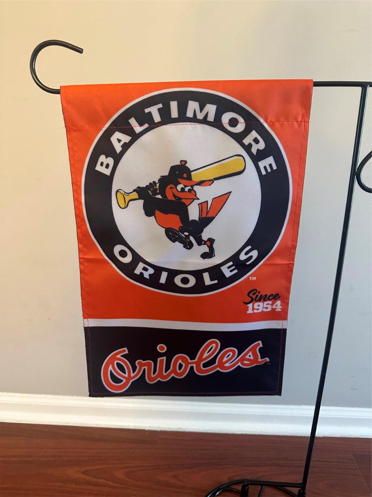 MLB Baltimore Orioles Garden Flag Double Sided Vintage Retro Premium Yard Flag