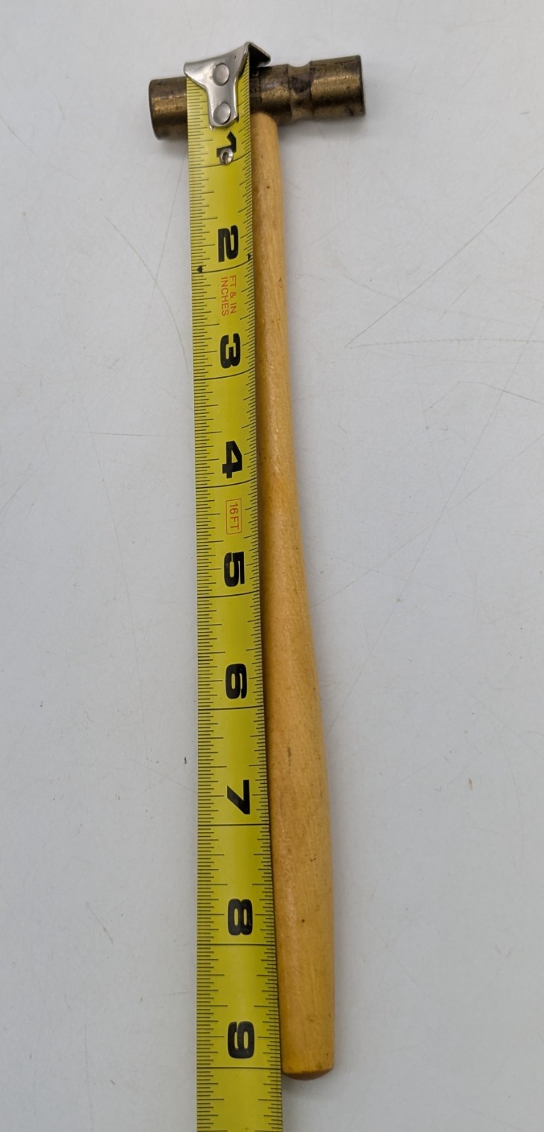 Vtg Peer Brass Hammer Small Tiny Jeweler - 2.9 Oz including handle