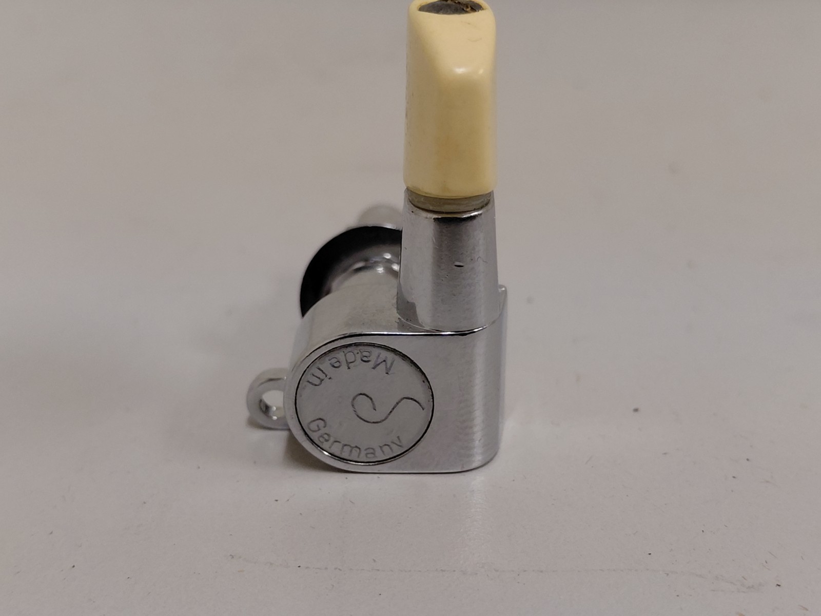 Chrome Schaller Mini Guitar Tuner Ivory Button Original Early Peavey USA Models