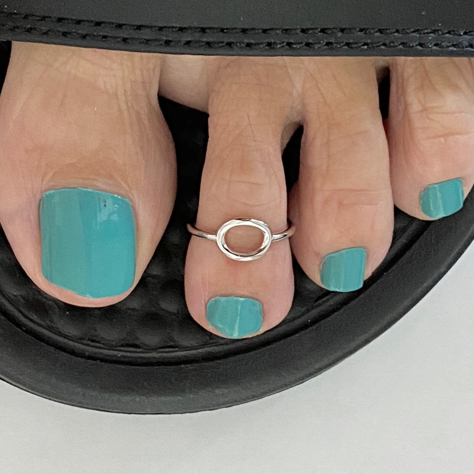 Sterling Silver Open Circle Toe Ring, Halo Ring, Silver Ring, Boho Ring