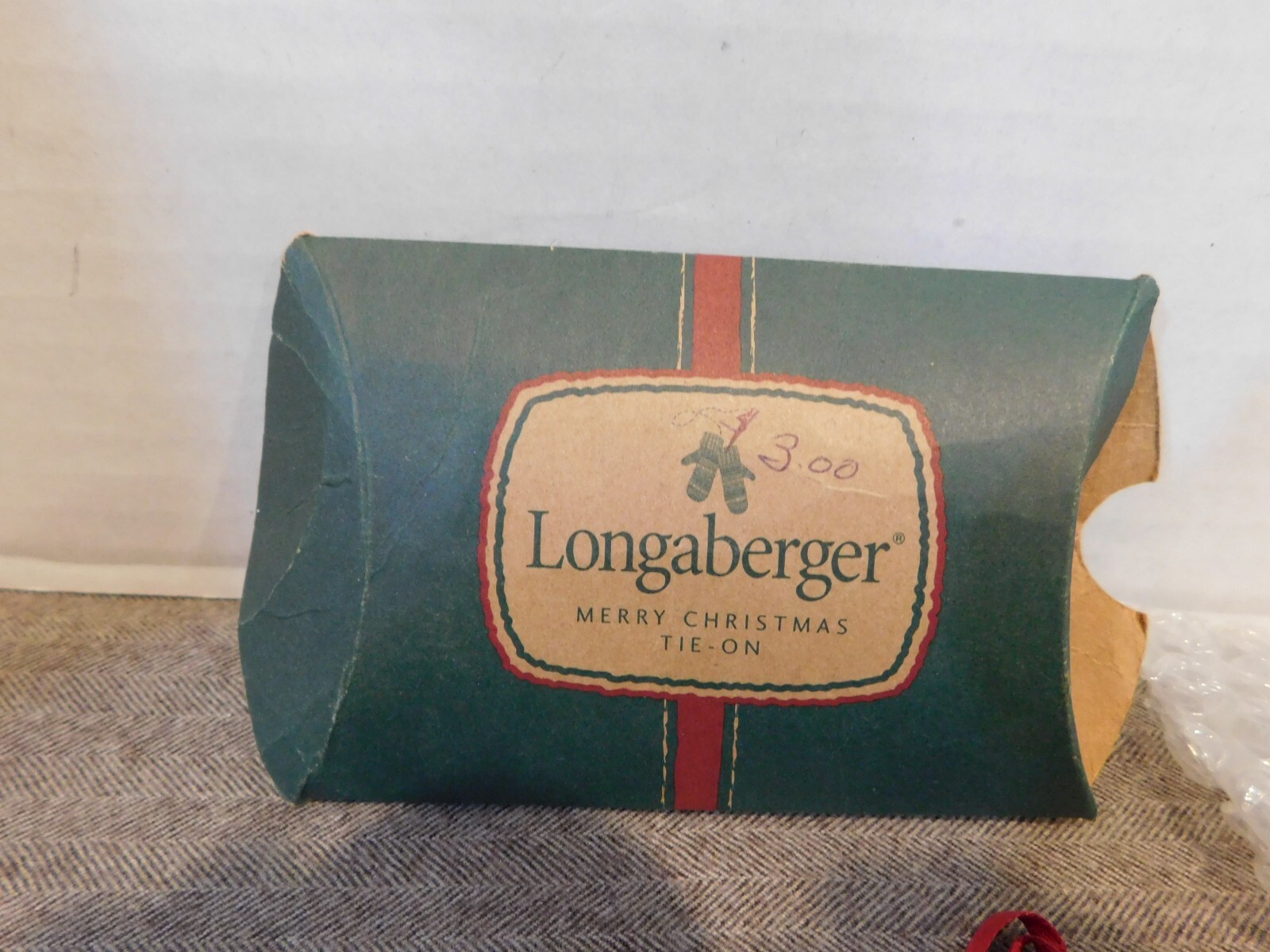 Longaberger 2002 Merry Christmas Tie On New