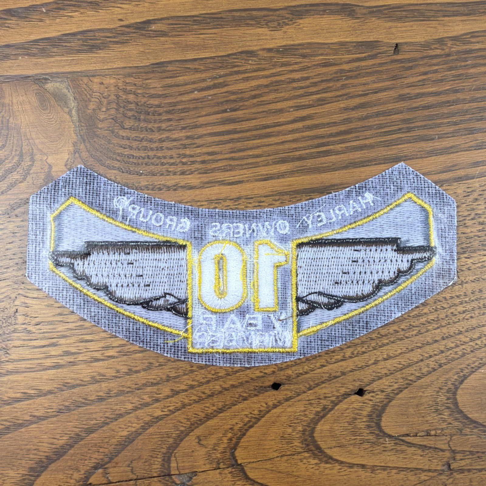 Harley Davidson HOG 10 Year Membership Embroiled Patch Velvet