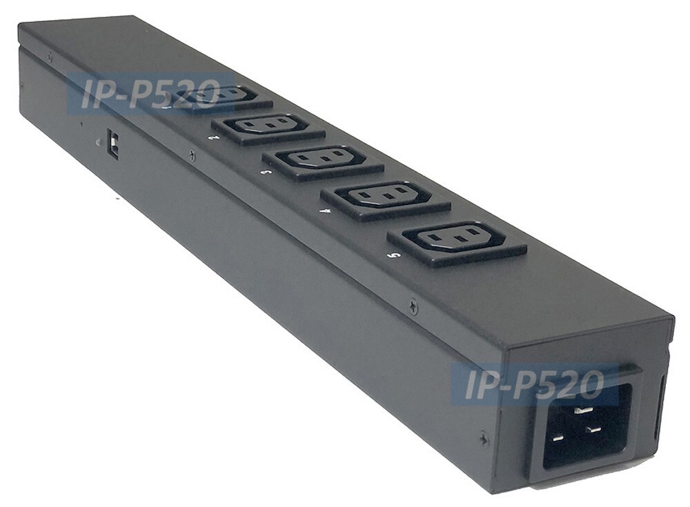 5-Outlet PDU W/ PC USB Software Control Power On/Off API Support Rack Mounting