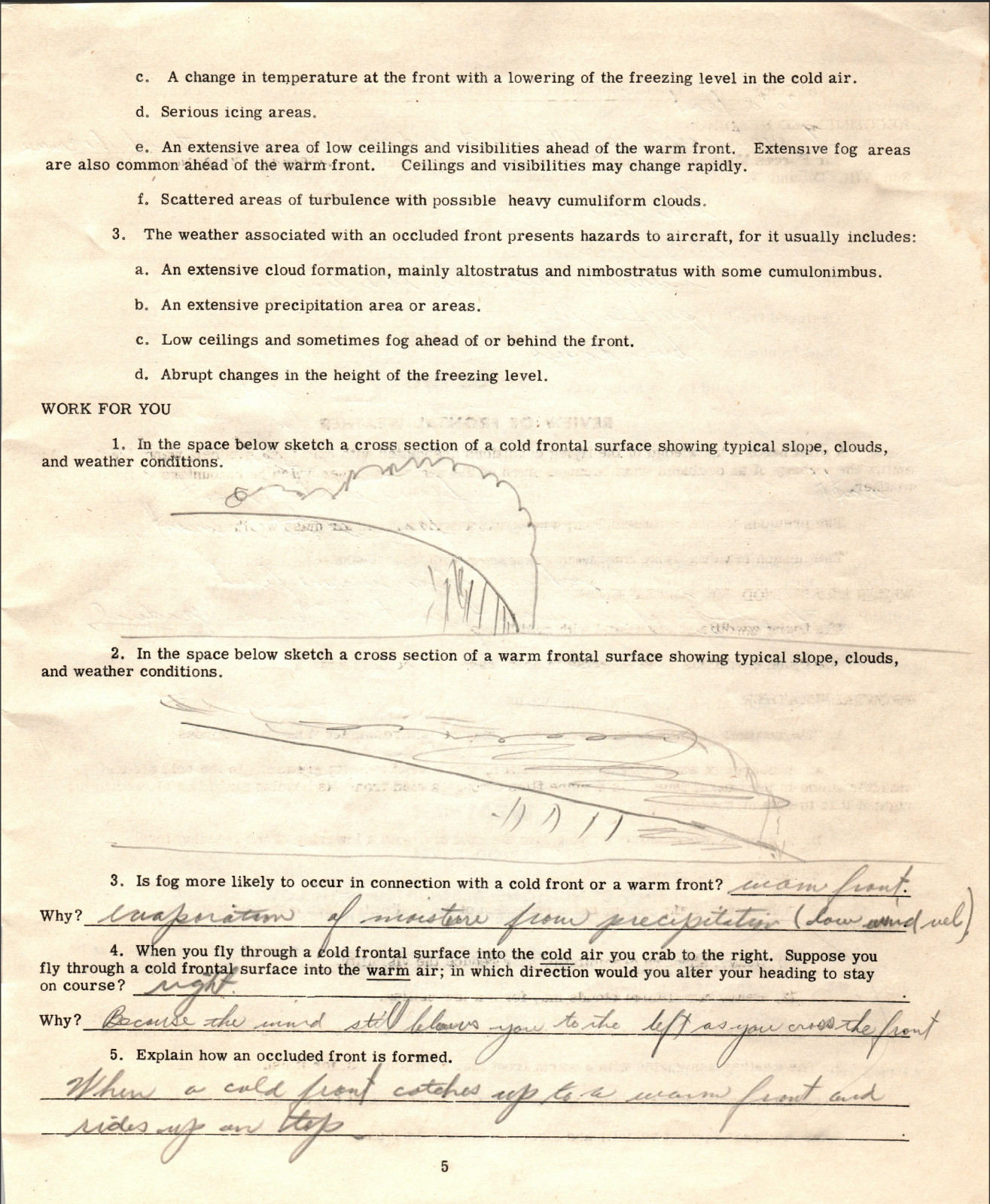 72 Page 1944 ADVANCED WEATHER SINGLE ENGINE AAF TRAINING Workbook on Data CD