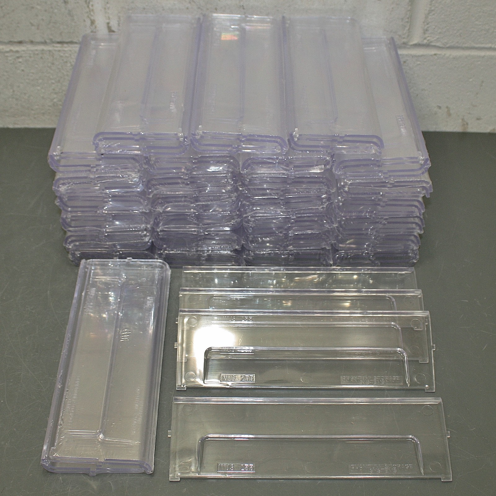 (116) Quantum Storage Bin Windows WUS255, Clear Plastic, for 10" Wide Bin QUS255