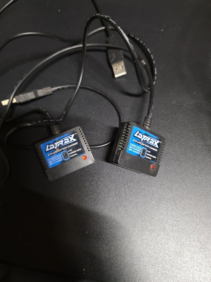 LaTrax USB 3.7V Port LiPo Battery Chargers (2)
