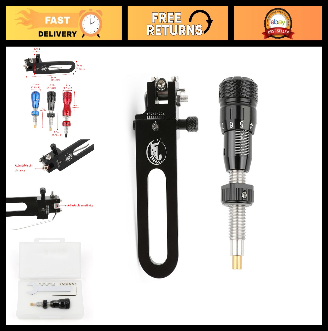 Magnetic Arrow Rest & Cushion Plunger for Recurve Bow - Archery Accessories