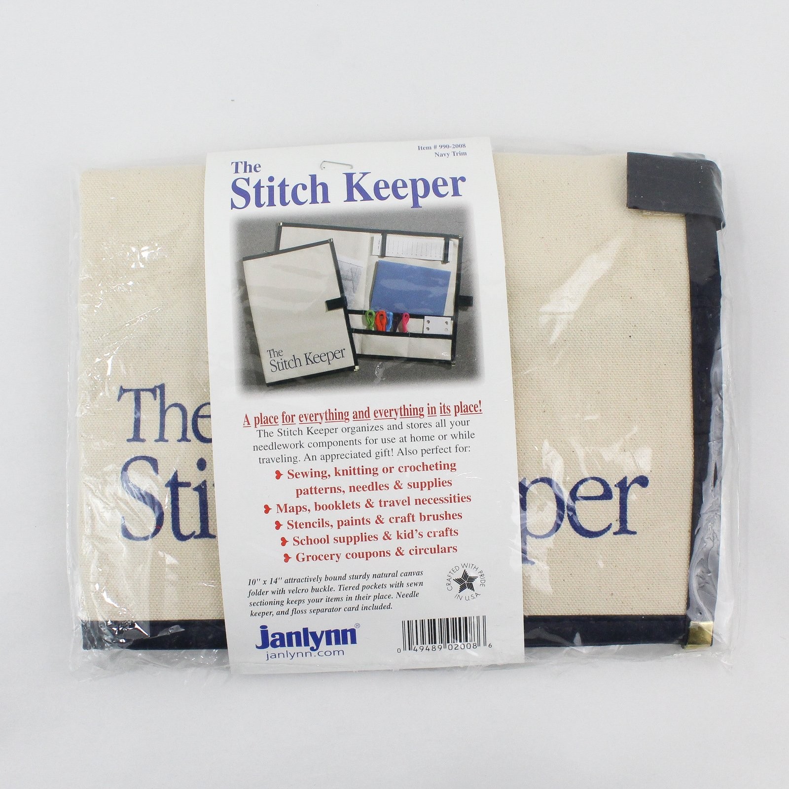 Janlynn Stitch Keeper Needlework Organizer Canvas Folder 10"x14", #990-2008