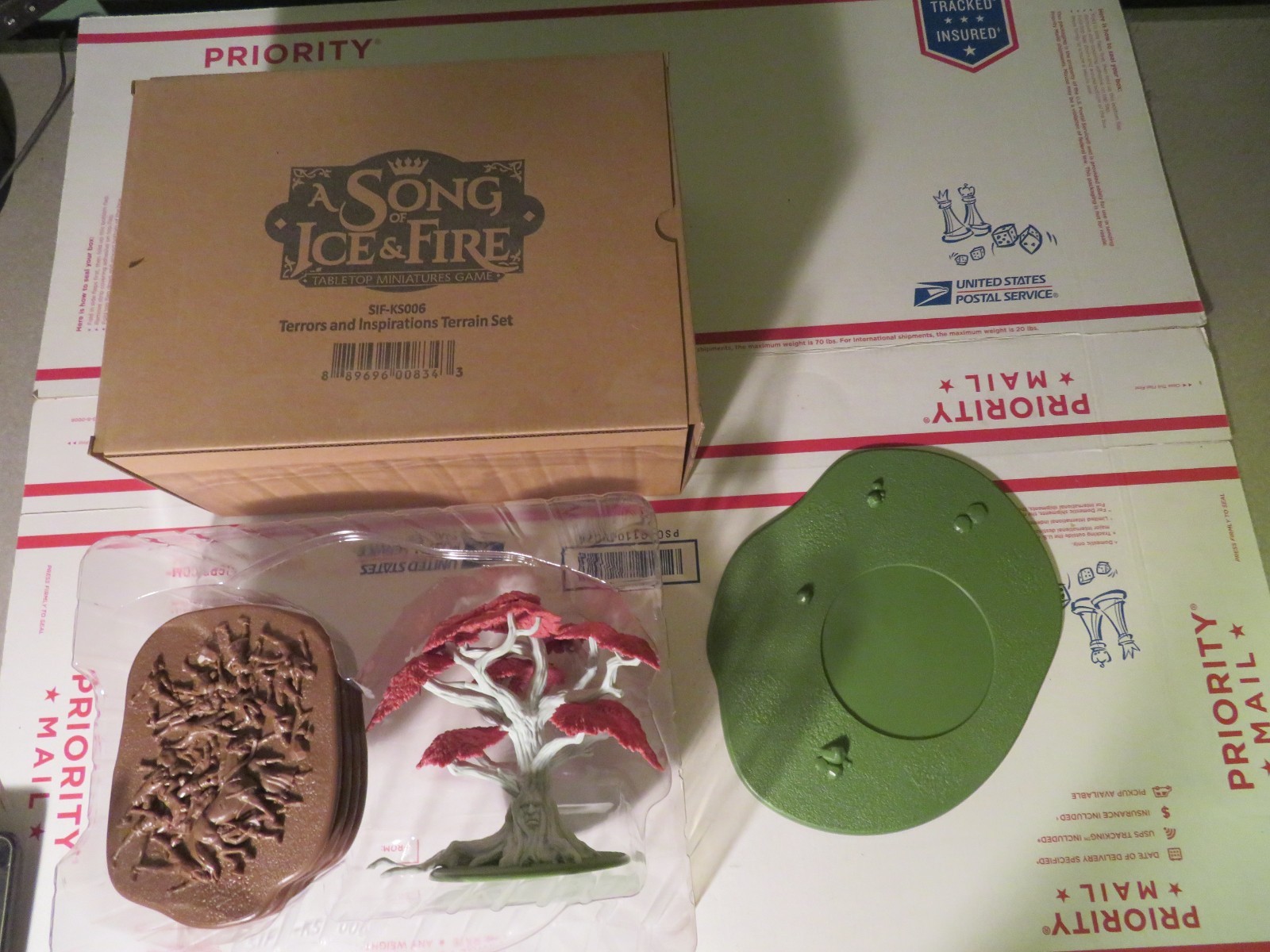 Song of Ice and Fire Weirwood Tree Plastic Terrain Bundle ASOIF CMON Kickstarter