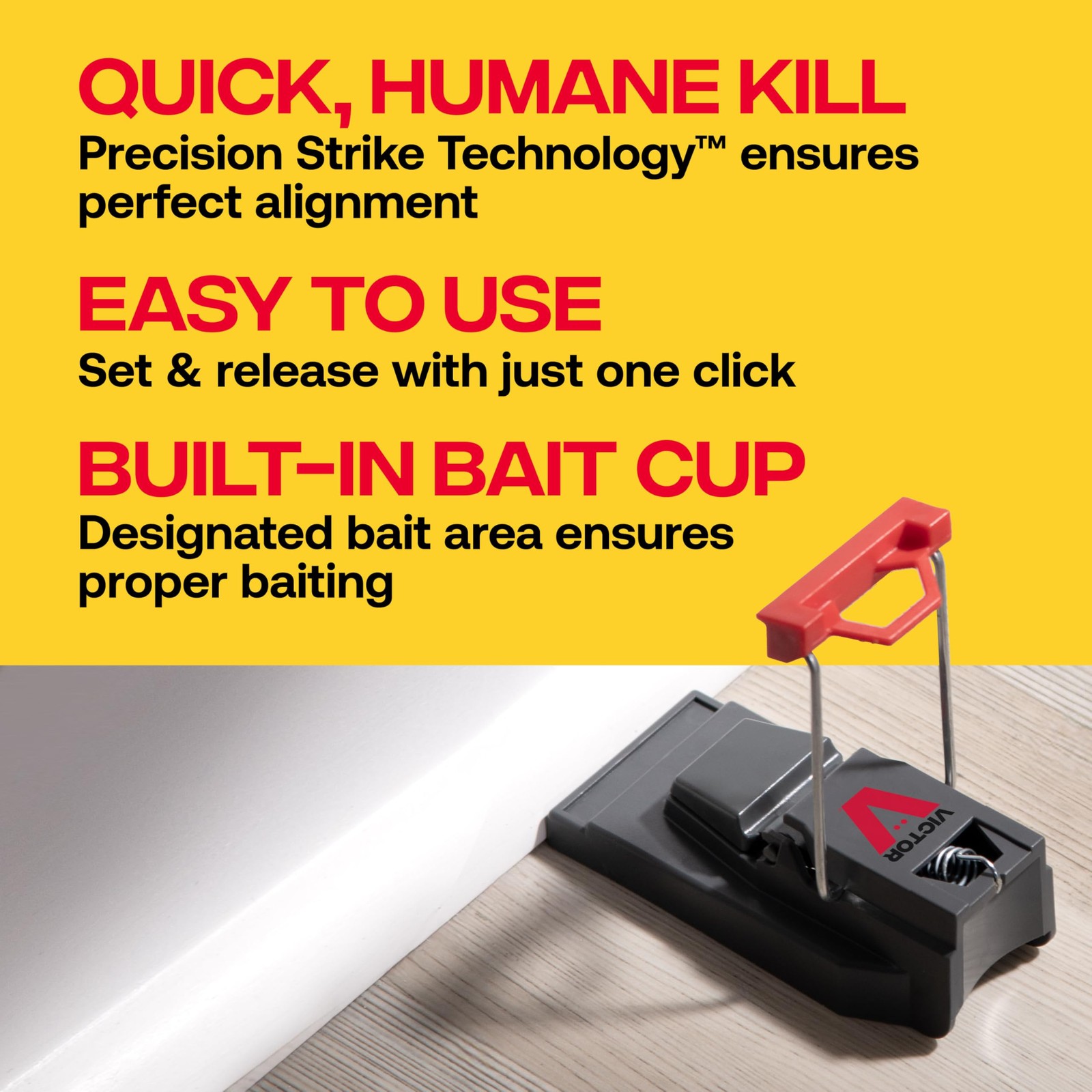Victor M123Ssr Quick-Kill Easy Set Mouse Trap 6 Reusable Victor Mouse Traps