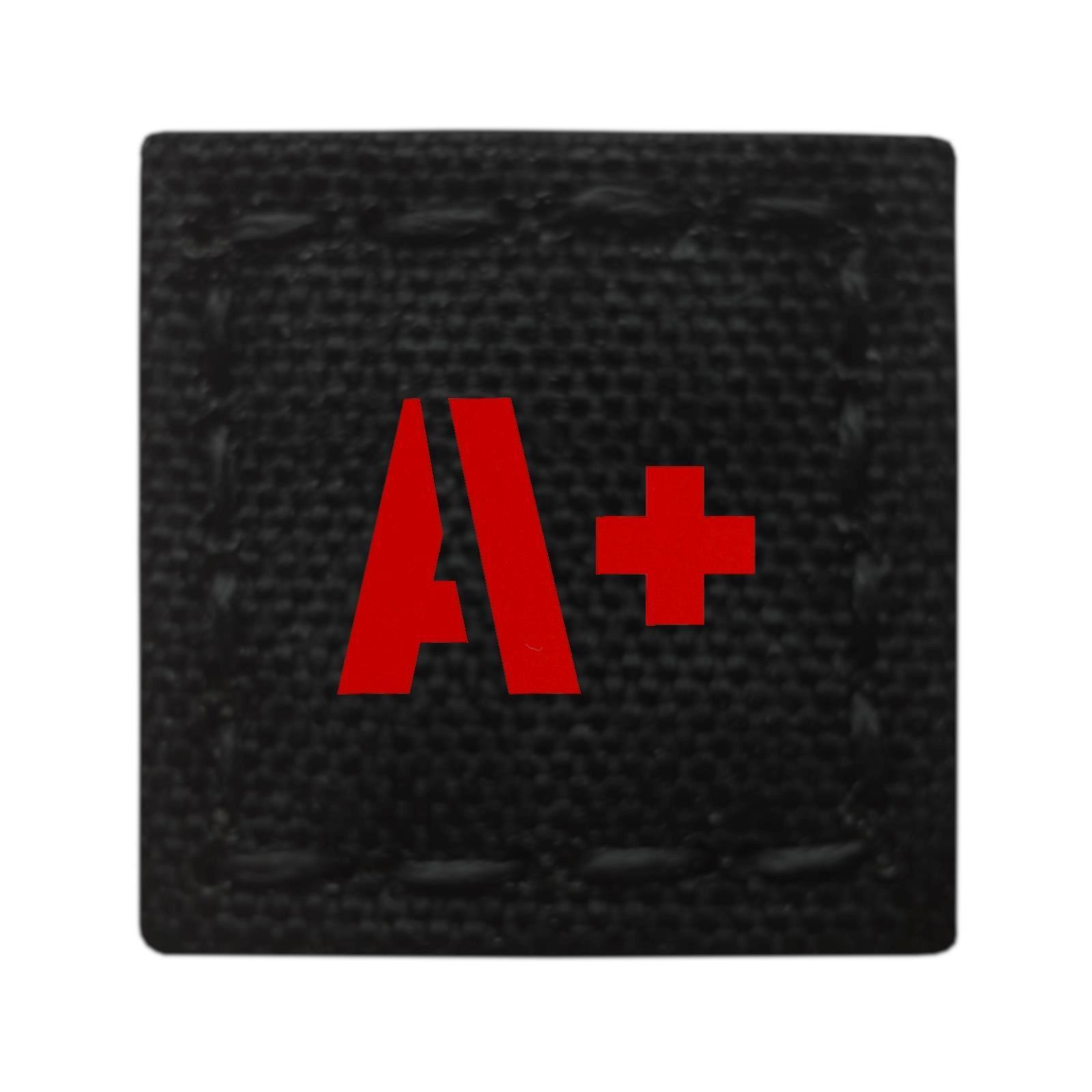 micro patch 1x1 blood type APOS a+ black on red reflective infrared morale
