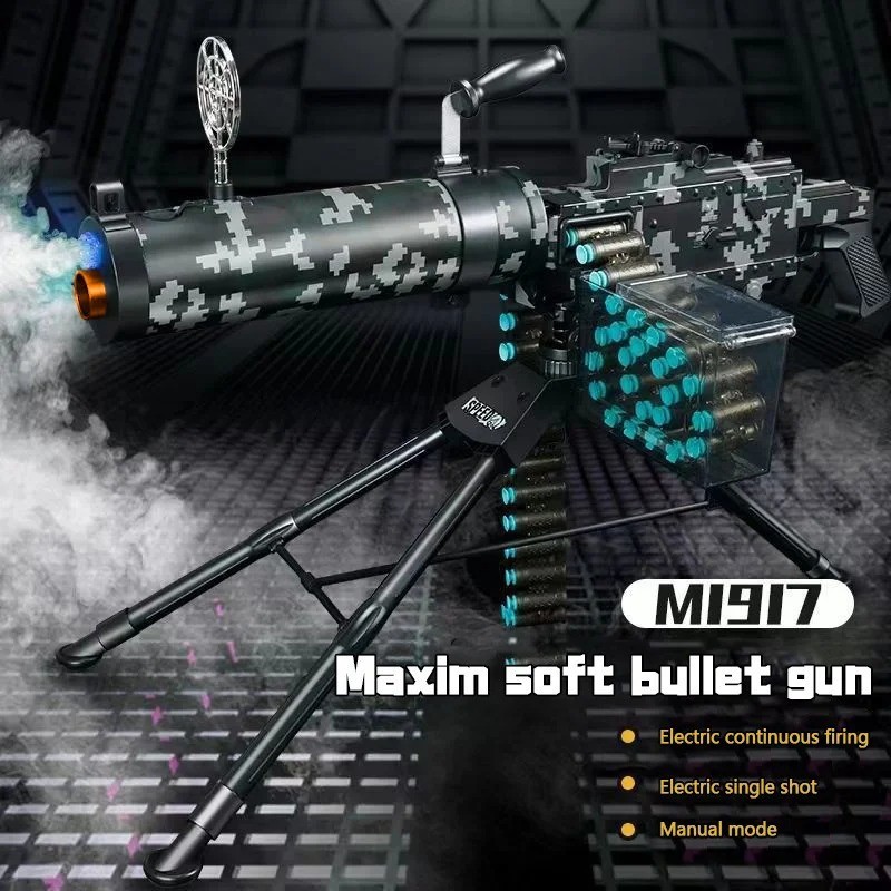 M1917 Maxim Toy Machine Gun | Electric Belt-Fed Soft Dart Blaster