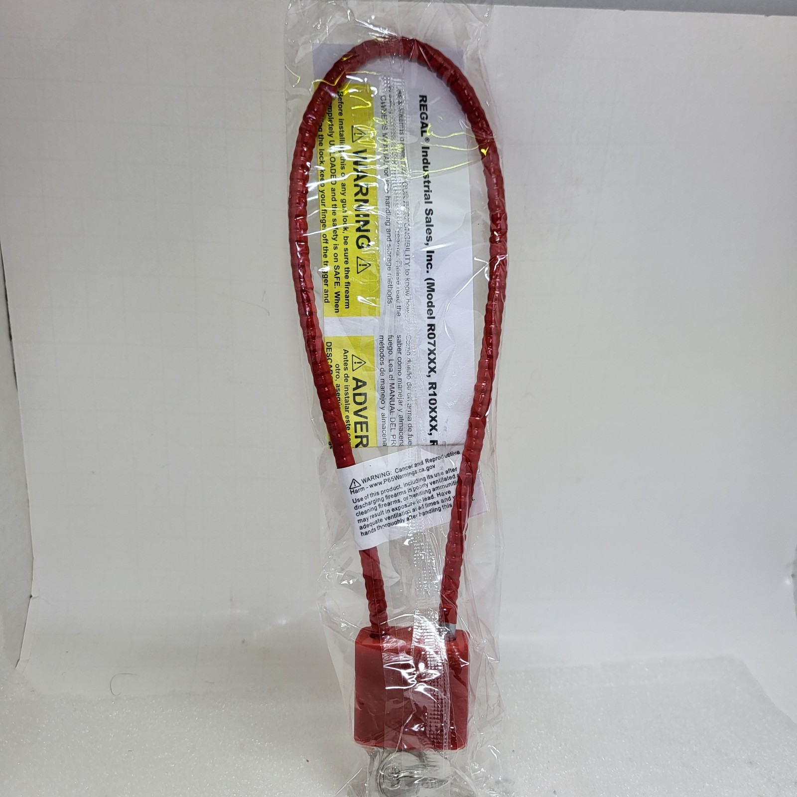 Regal R15LC1 Cable LOCK 15" Red Security Keyed 2 Keys 30mm NEW NIP