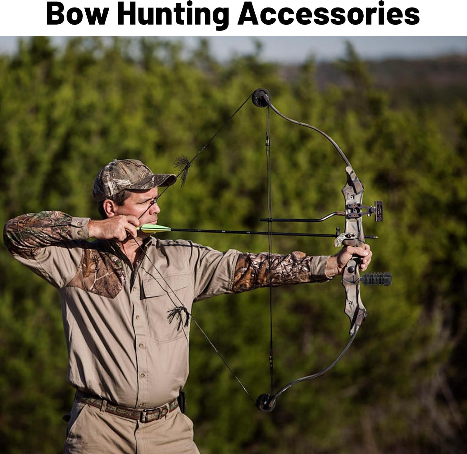 Lightweight Universal Bow Stabilizer Set with Vibration Dampening - 4 Pack