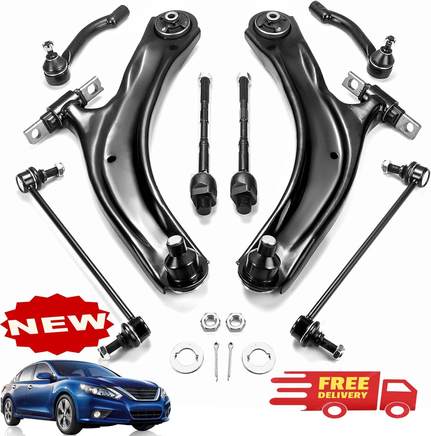 Kit de suspensión de 8 brazos de control inferiores delanteros para Nissan Rogue