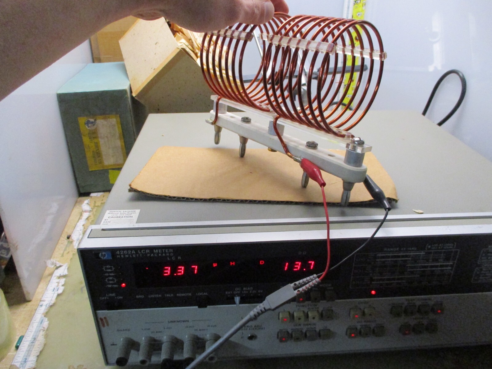 EF Johnson double air wound inductor high power (#3)[5*M-19]