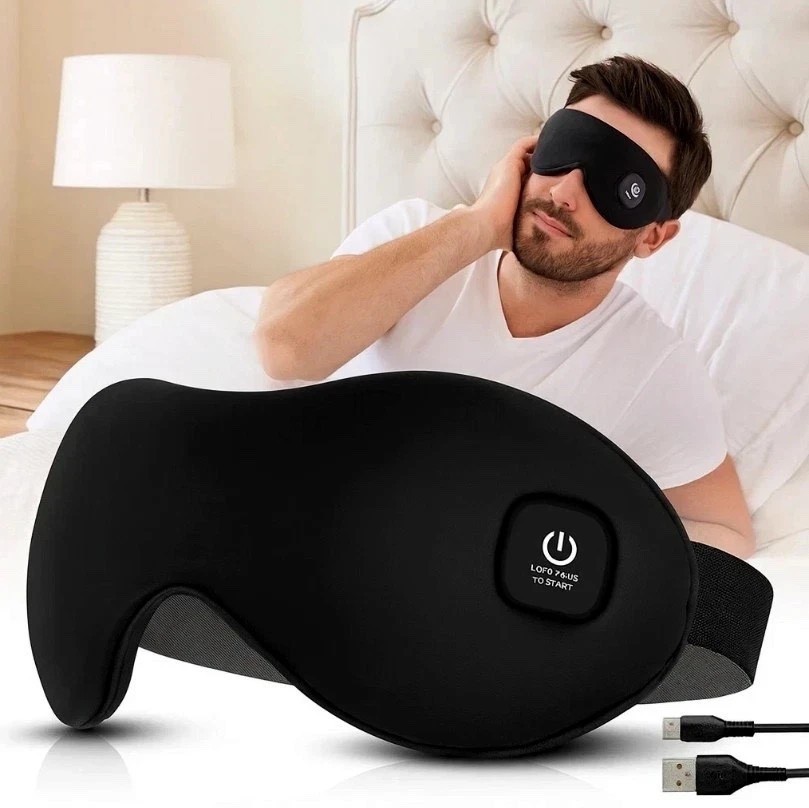 Heated Eye Mask, Cordless Dry Eye Mask Washable Warm Eye Compress Mask with Flax