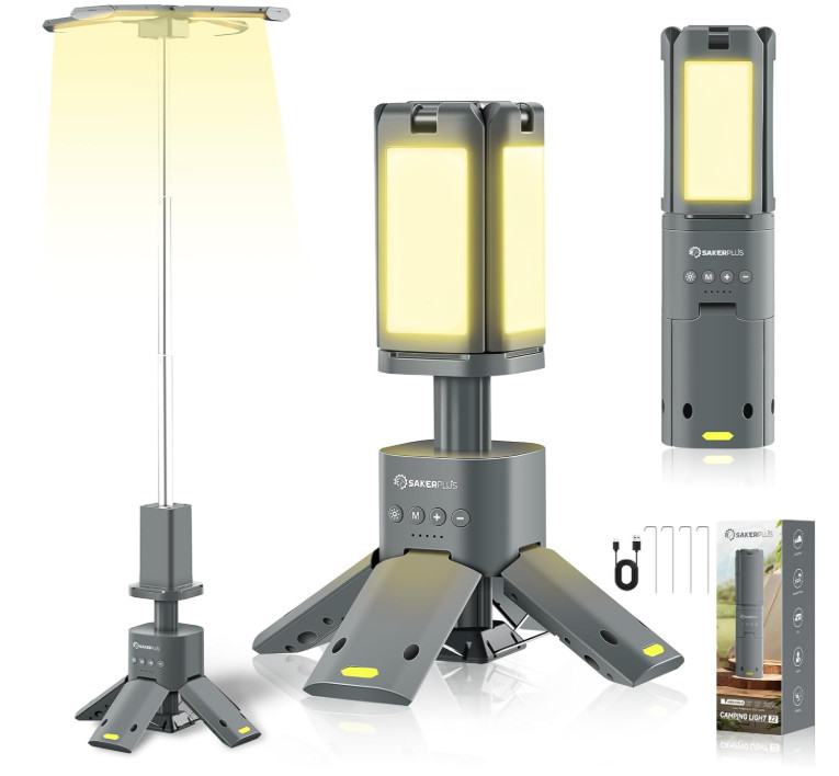 Lámpara de Camping 6000LM Telescópica 14000mAh Recargable Magnética