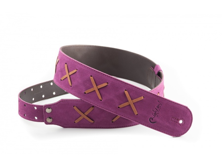 RightOn! Legend Jimi Hendrix / Dave Gilmour Guitar Strap Purple Strap - NEW!