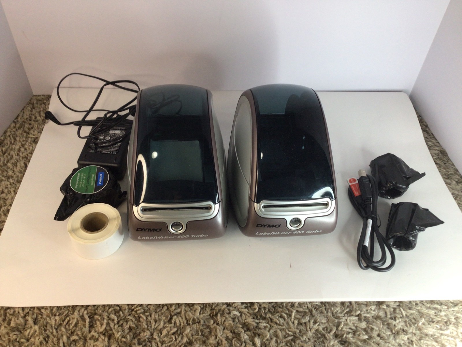 LOT OF 2 Dymo LabelWriter 400 Turbo 93176 Thermal Label Printer Tested See Descr