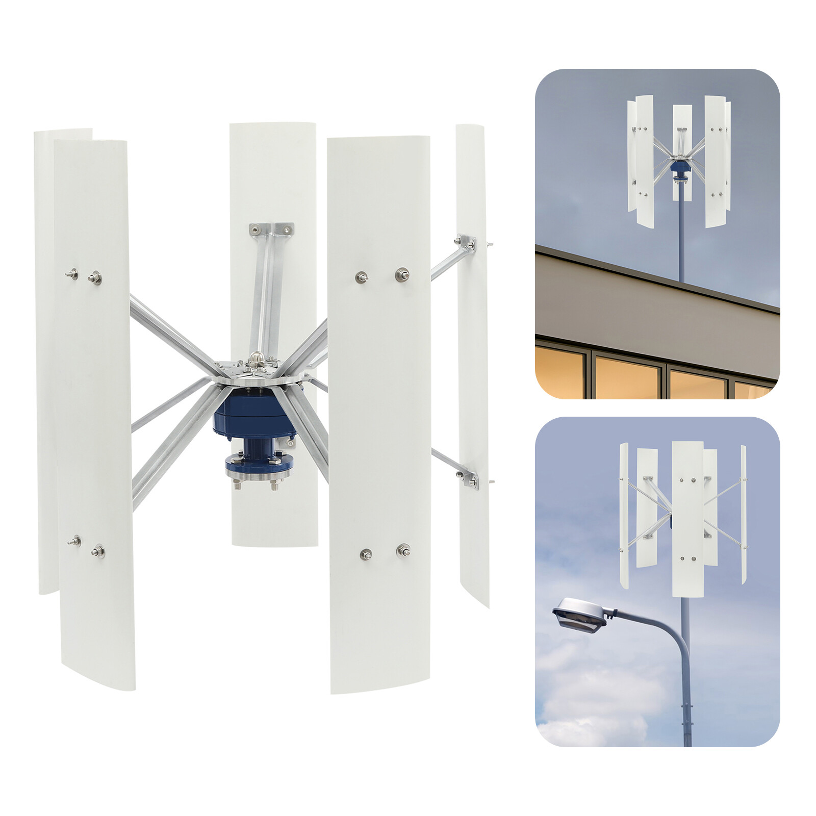 100W 12V Vertical Axis Wind Power Turbine Generator w/Controller Home Windmill