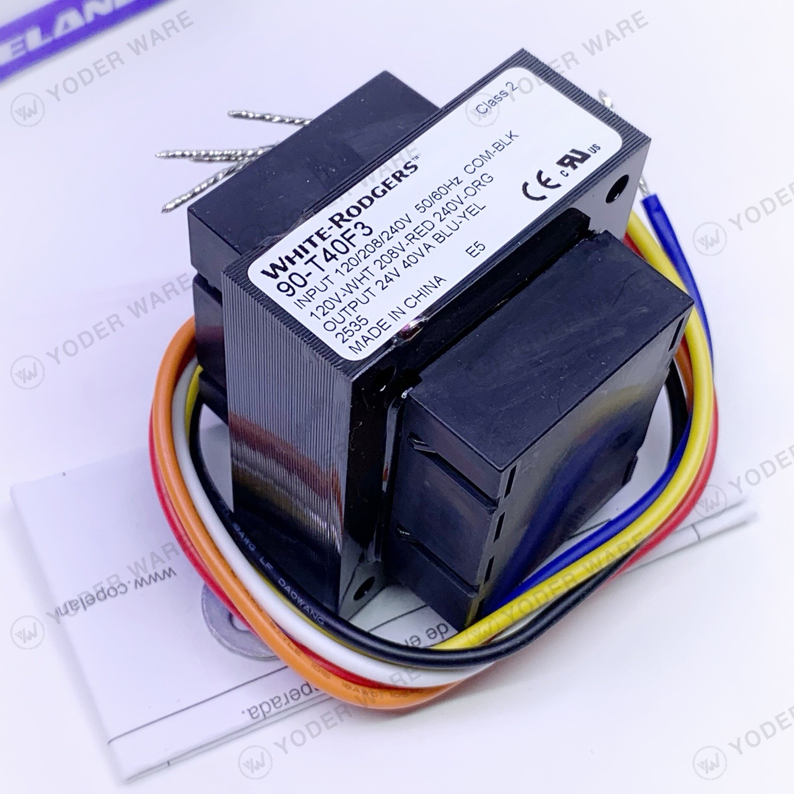 White-Rodgers 90-T40F3 Class 2 Transformer 40VA 24VAC 60 Hz Foot Mount NEW