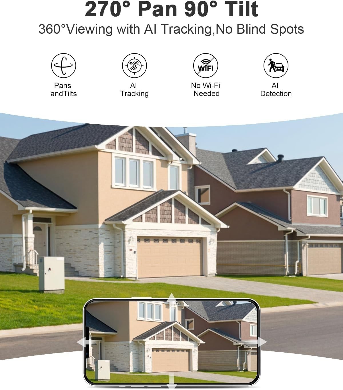 Lifetime Free Unlimited Data 4G LTE Security Camera Solar Battery Wireless