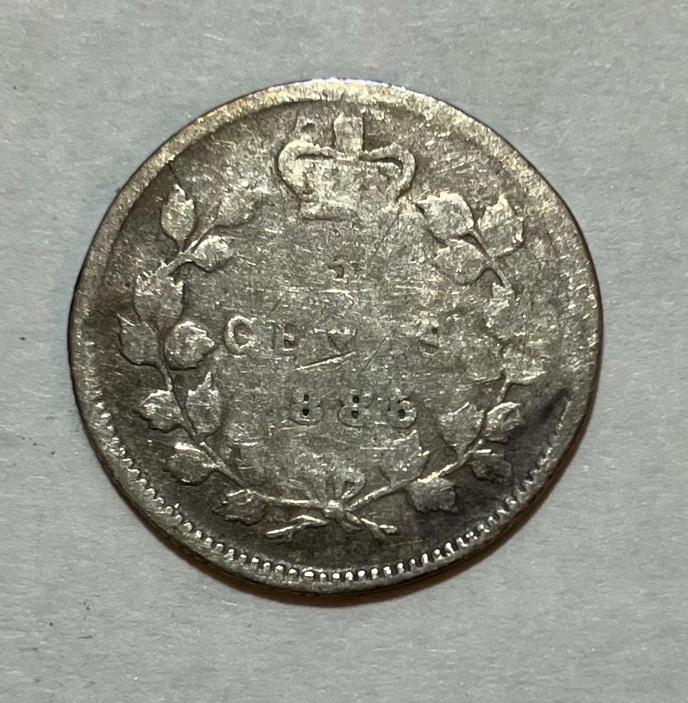 1885 Canada Silver 5 Cents