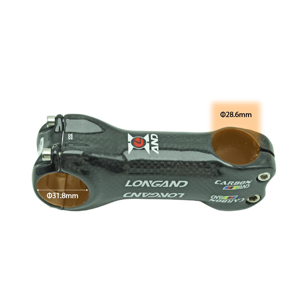 Full Carbon Fiber Mountain Road Bike Stem -6 -17 Degree 31.8mm Clamp 70-130mm