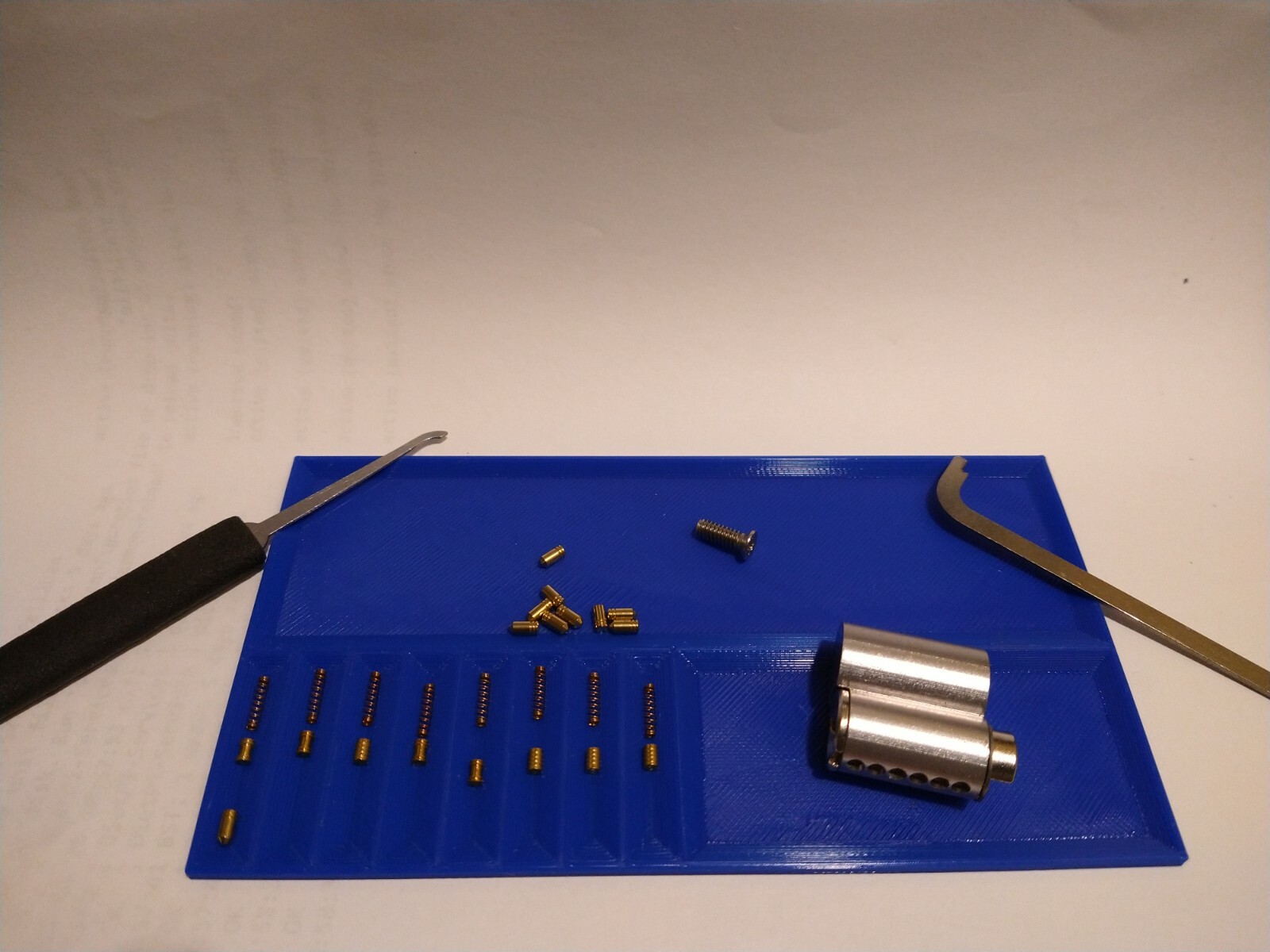 Thin Blue Line US shipping Lock Pinning Tray custom design - Locksport