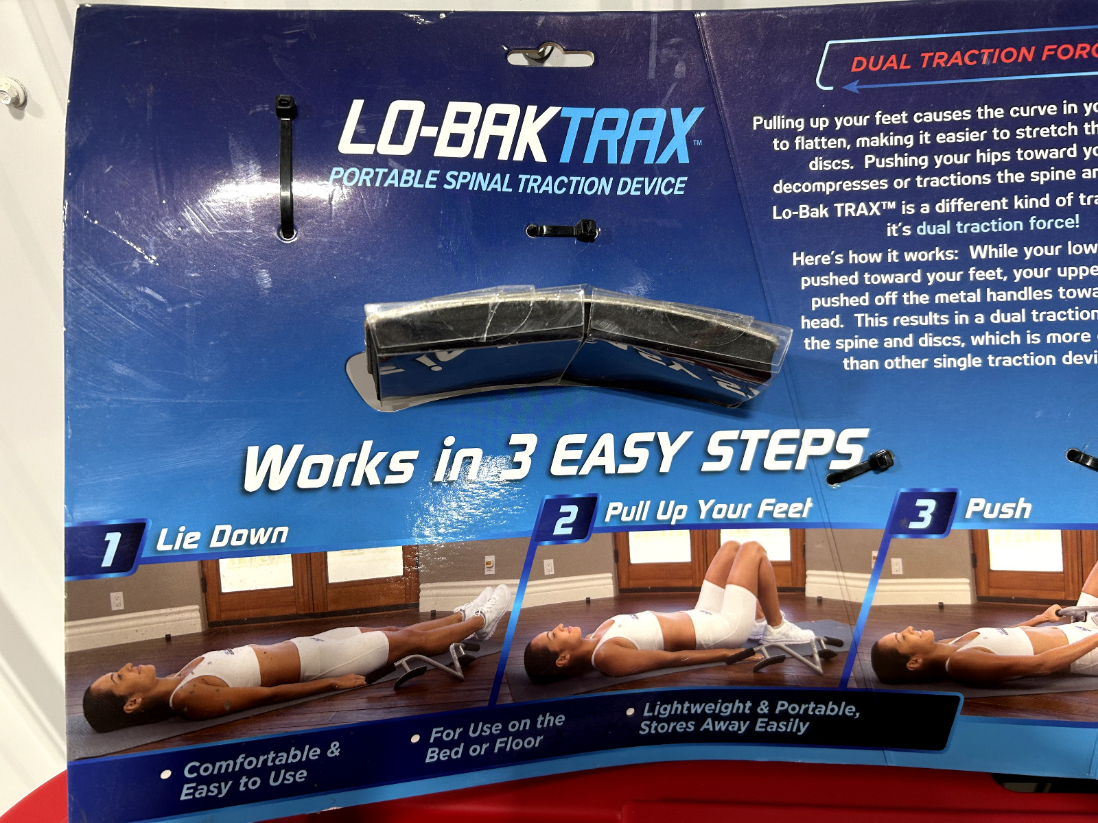 Lo-Bak TRAX Portable Spinal Traction Device FDA Cleared Sciatica HernDisk Relief