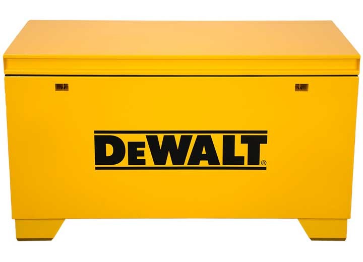 Montezuma DWXJSB60Y 60" DeWalt Jobsite Box Recessed Handles 7-Ga Forklift Rails