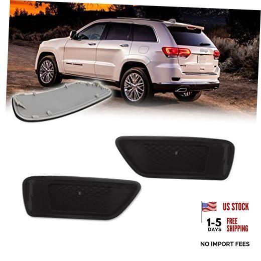 Rear Bumper Reflector Light Lamp Compatible with Jeep Grand Smoked Lens