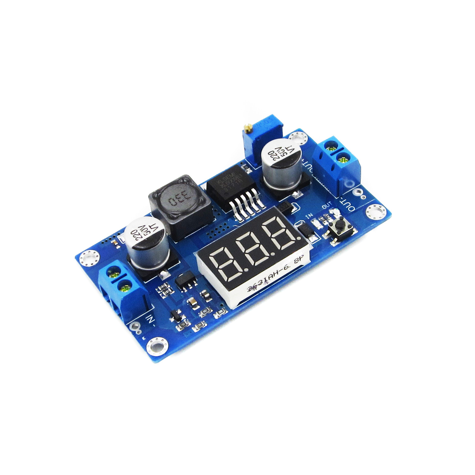DC-DC 4.5-32V to 5-52V XL6009 Boost Step-up Module Power Supply LED Voltmeter