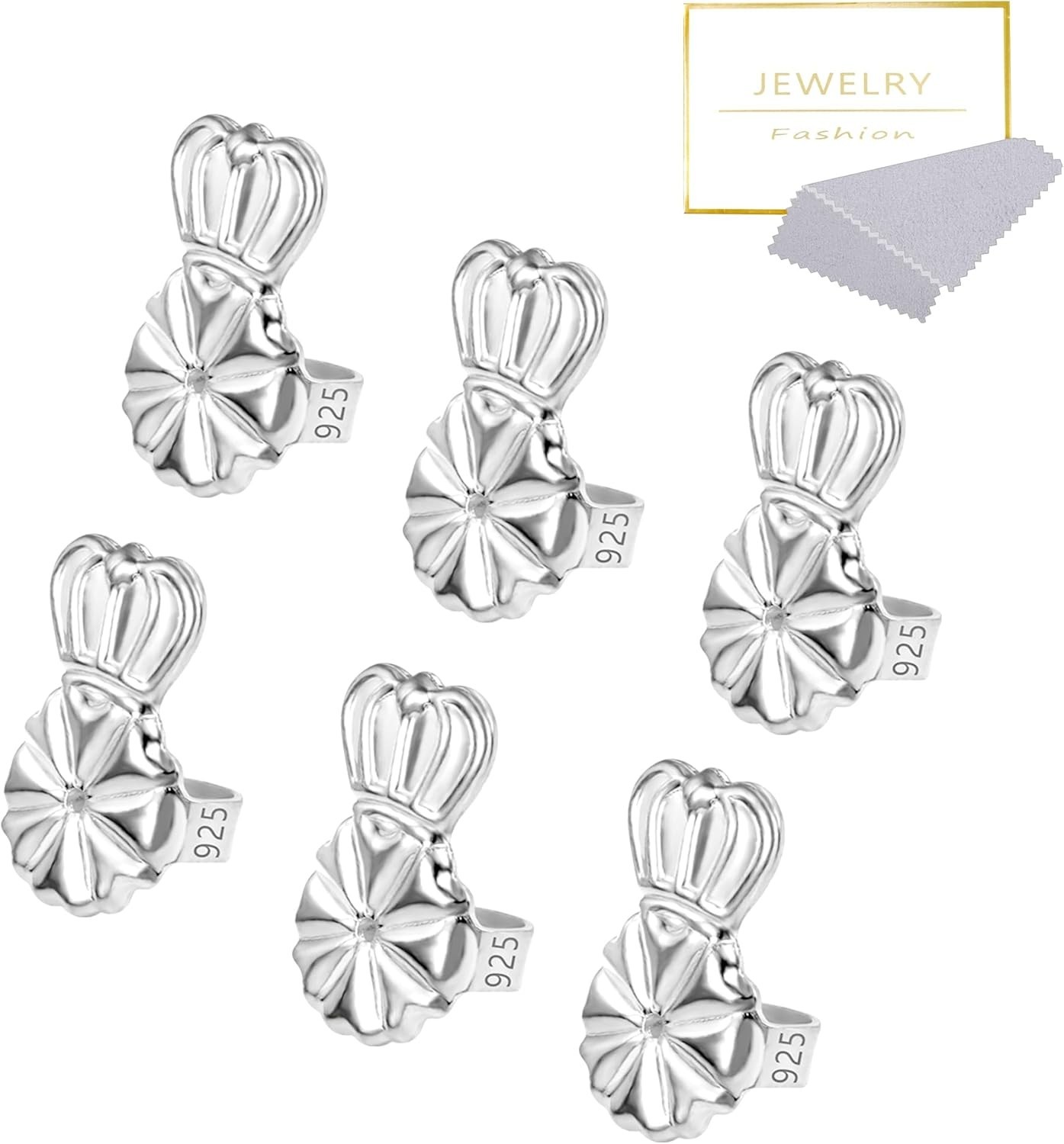 Earring Lifters Backs 925 Sterling Silver Earring Backs for Droopy Ears Adjustab