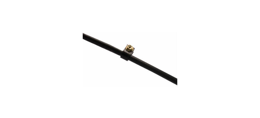 GB PEC-31525 Coaxial Cable Clamp, Polyethylene, Black - pack of 20