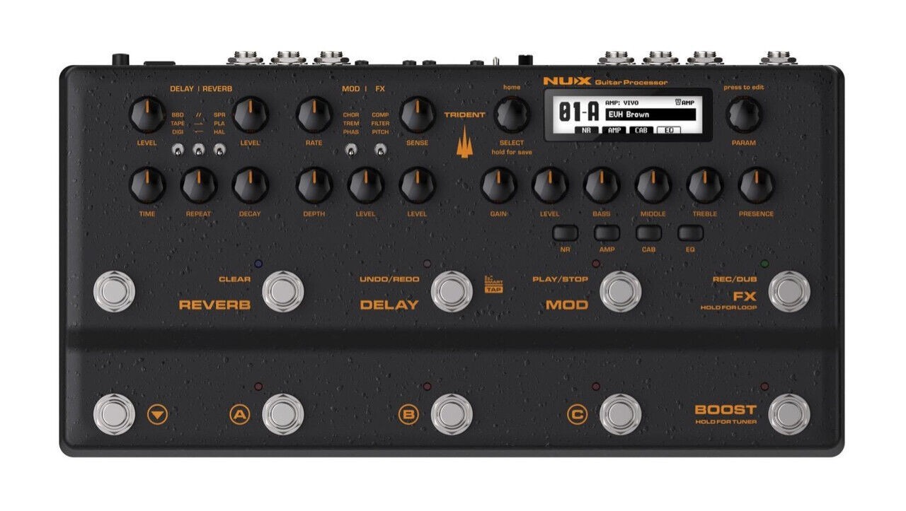 NUX TRIDENT NME-5 Guitar Processor With Amps, IR Loader, FX, Phrase Looper Black