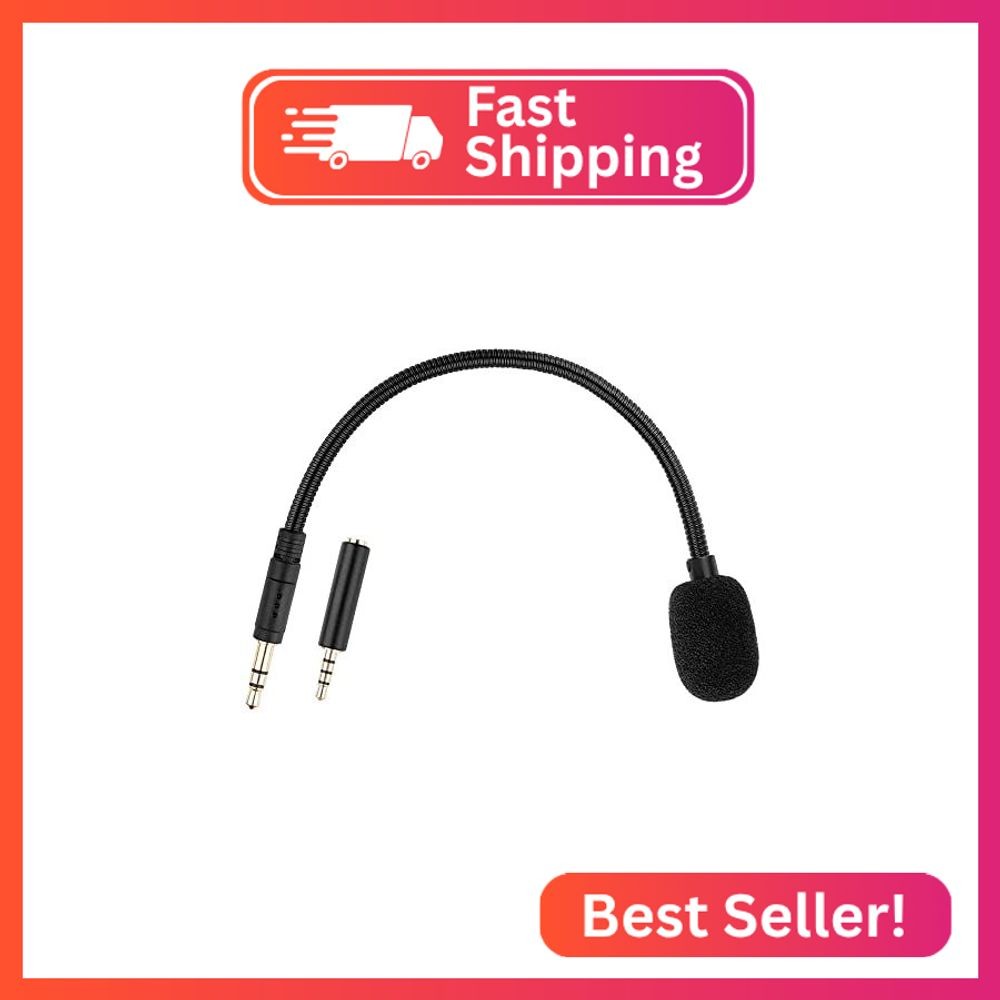 Smays Detachable 3.5mm Microphone - Aux Mic for Headphone Jack, Plug-in Microfon