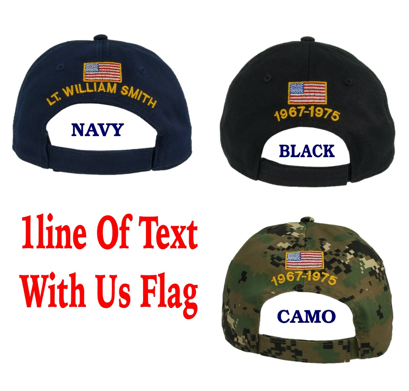 Personalized USS Enterprise CVN-65 Embroidered Baseball Cap - in 3 colors