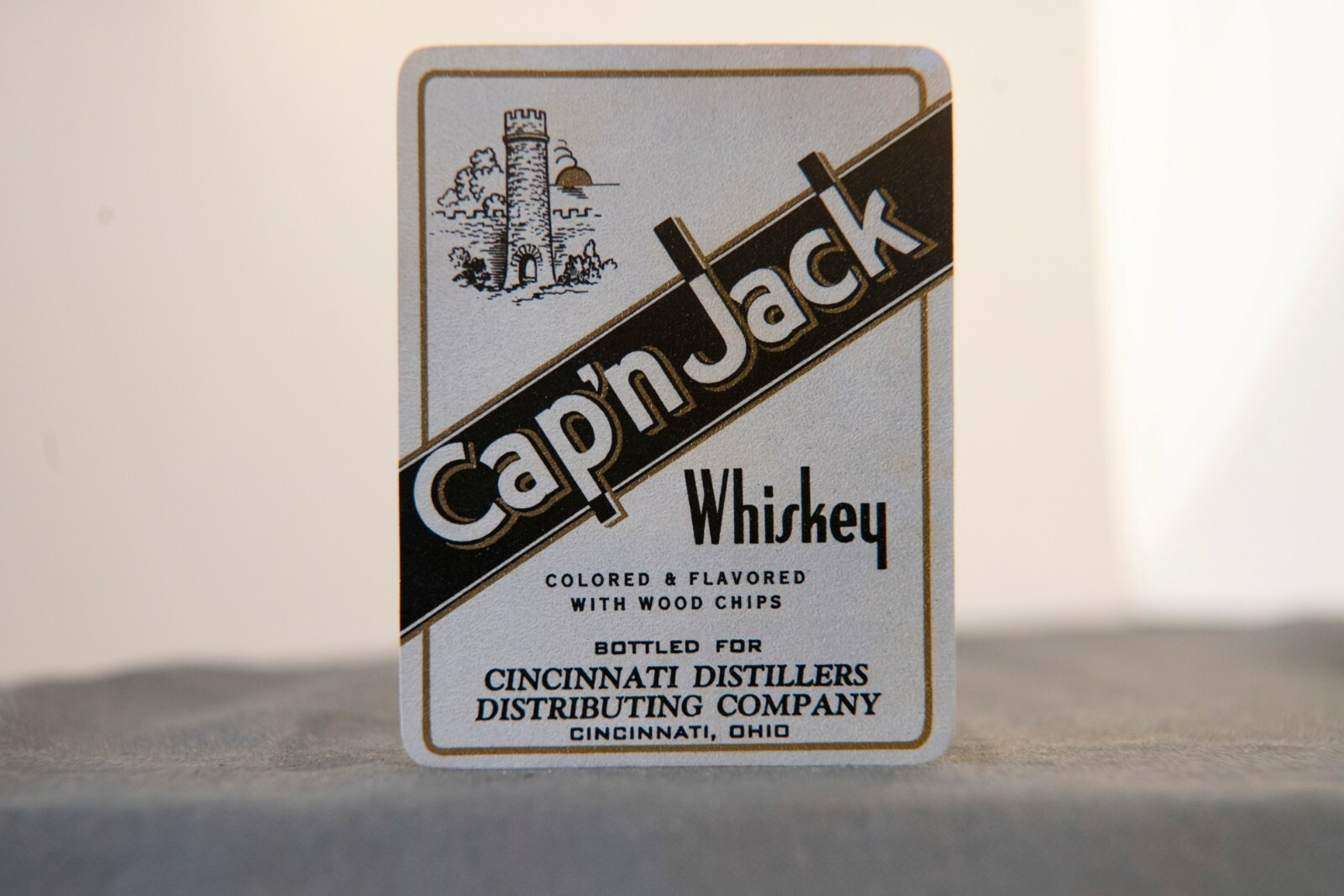 Cap'n Jack Whiskey Label Small Mid Century Cincinnati Distilleries Whiskey Label