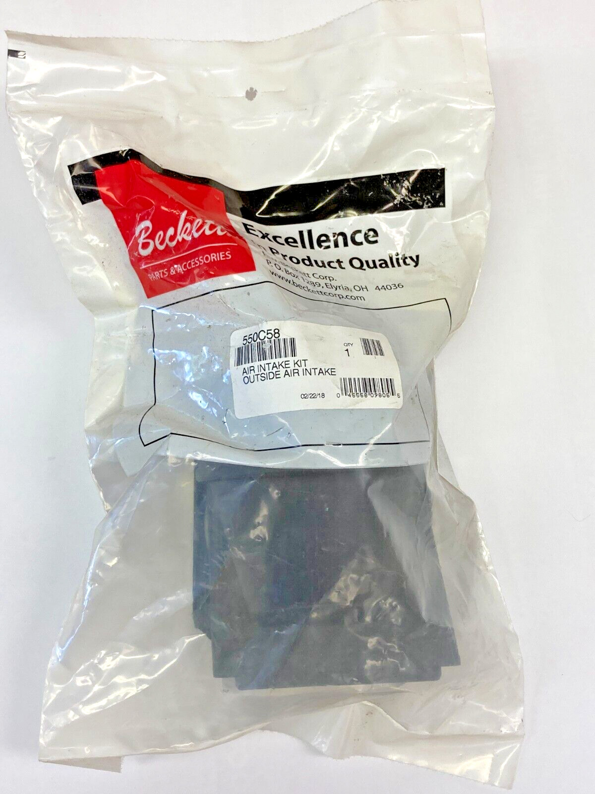 BECKETT ~ AIR INTAKE KIT~ 550C58 ~ New In Sealed Package