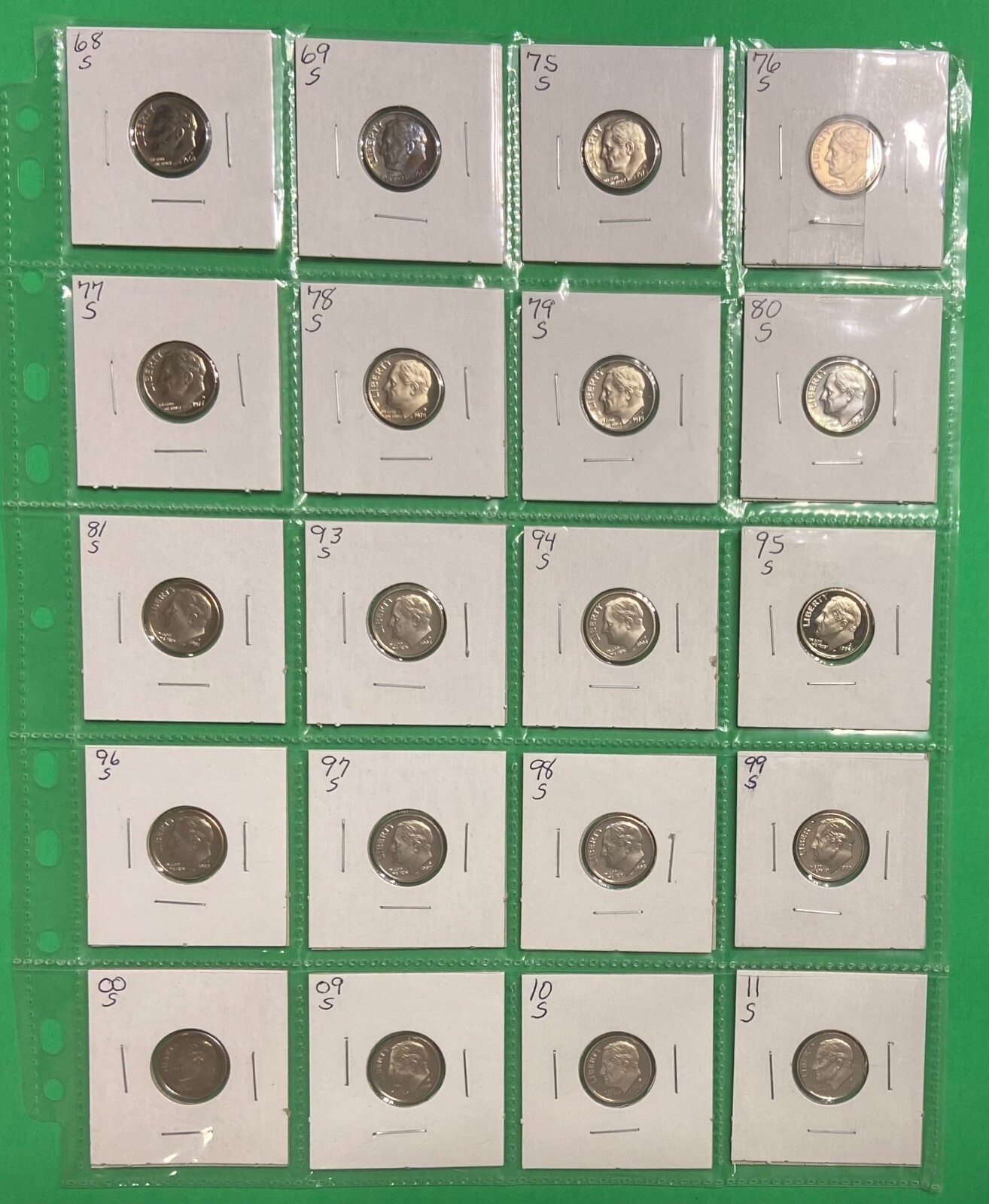 20 DIFFERENT  **PROOF**  ROOSEVELT DIMES - NICE COINS - L@@K AT PICTURES    #30