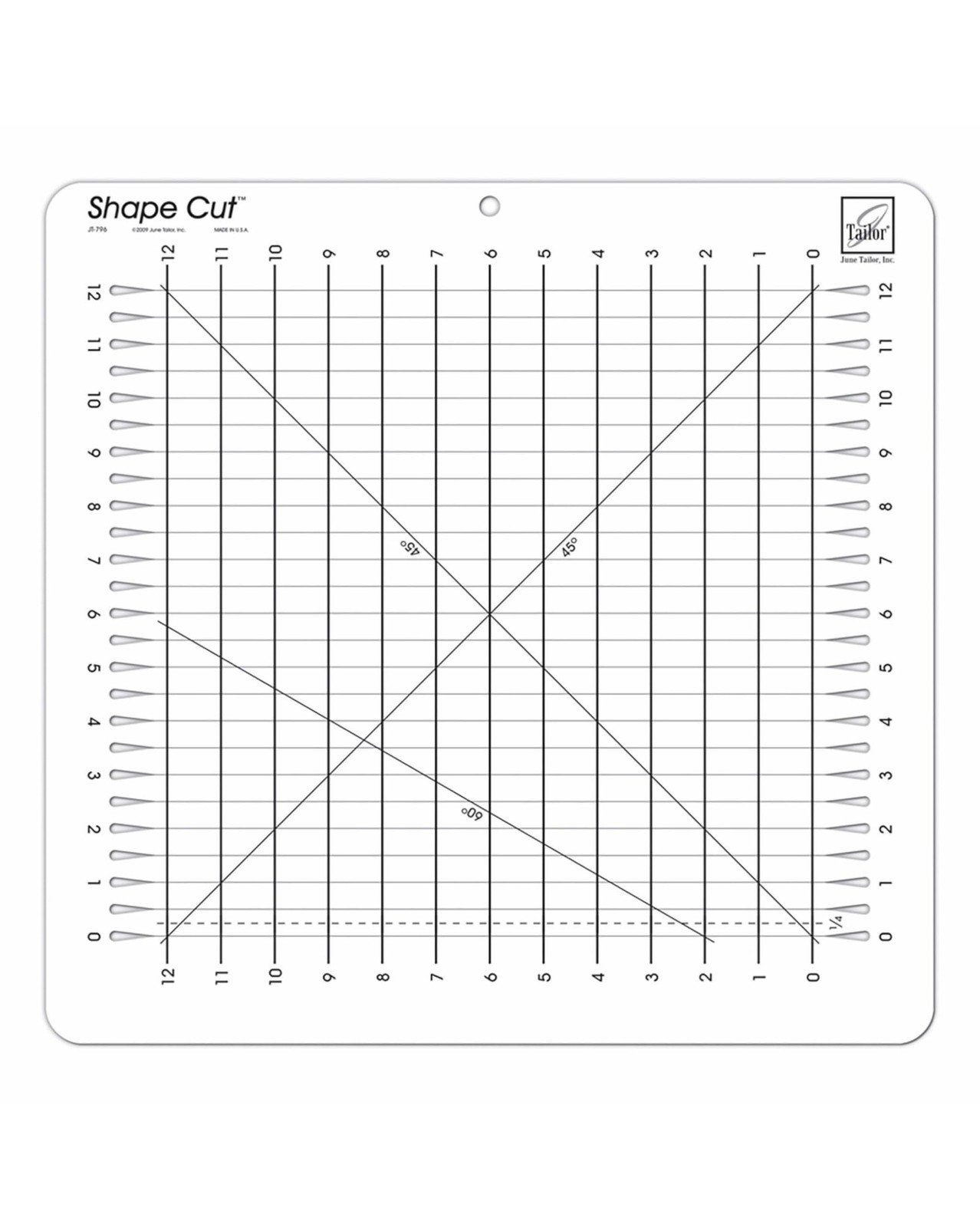 June Tailor Shape Cut Ruler Each, Transparent