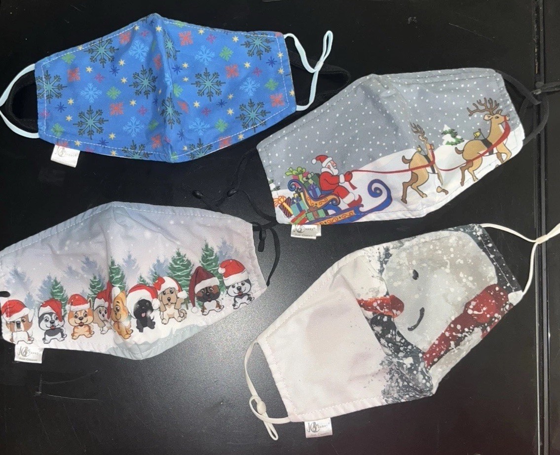 6 Pack Christmas Theme Stylist Masks By Just Classic