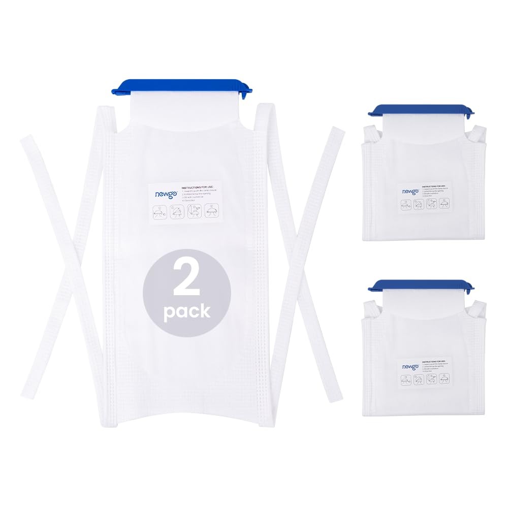NEWGO Refillable Ice Bags with Clamp Closure, 2 Pack, 7"x4.6"
