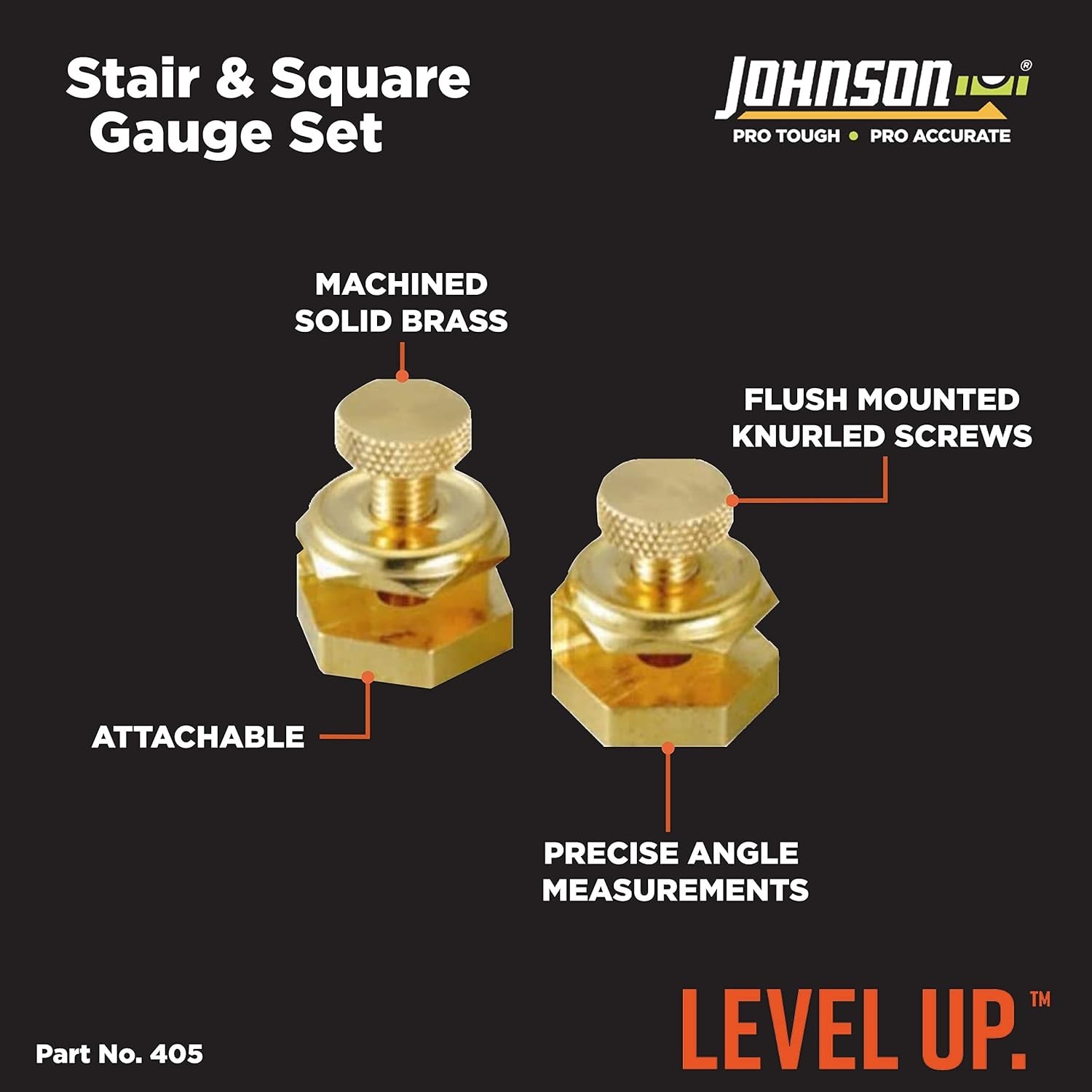 Professional Brass Stair Square Gauge Set – 2 Count for Construction Excellence
