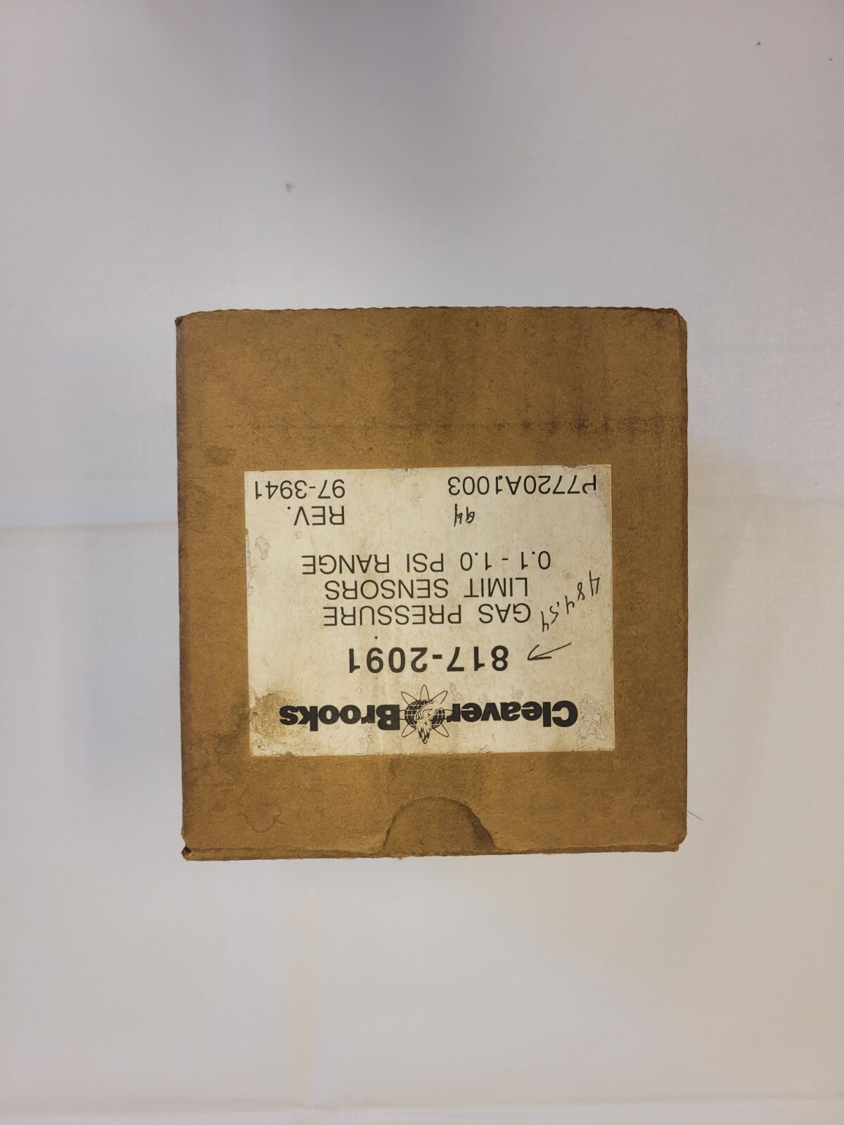 Cleaver Brooks Gas Pressure Limit Sensor 817-2091 - New Open Box