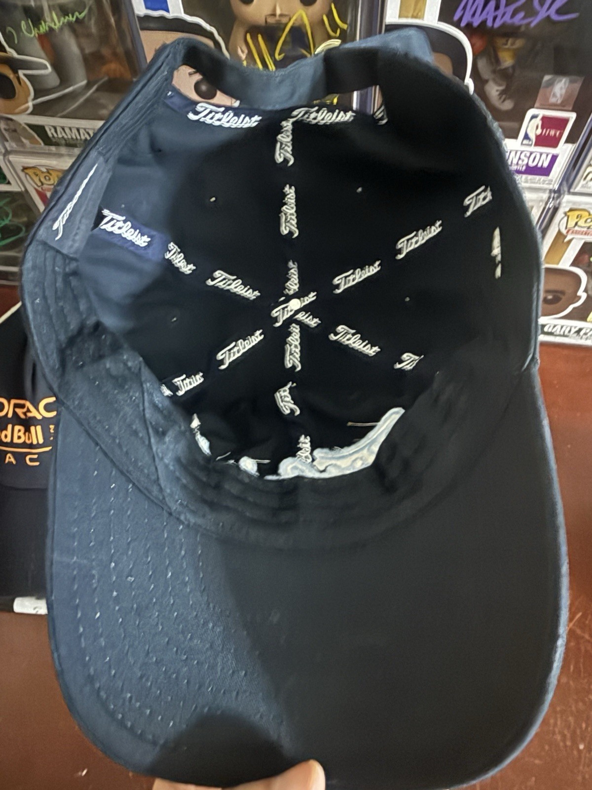 Course Branded - Excellent - Titleist Navy Blue Strapback Golf Hat / Cap