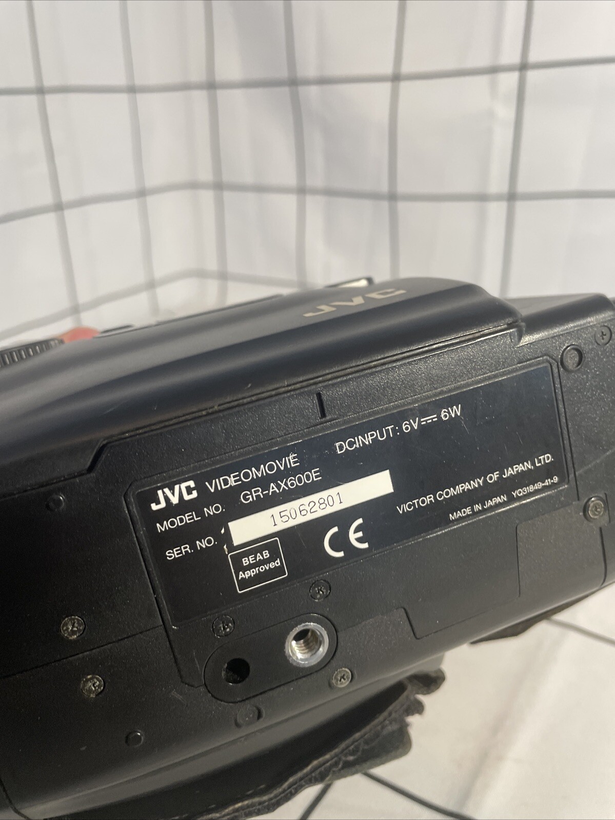 JVC Videomovie GR-AX600E Camcorder SPARES & REPAIR Untested